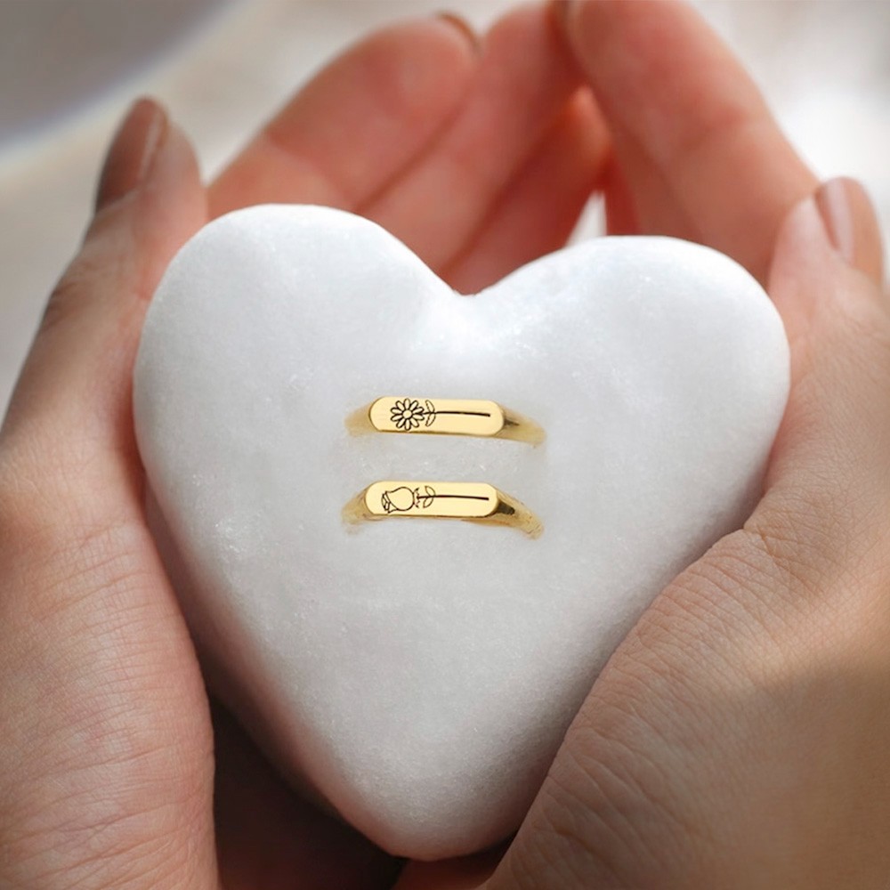 bague fleur de naissance