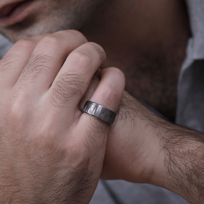 Engraved Wood Ring
