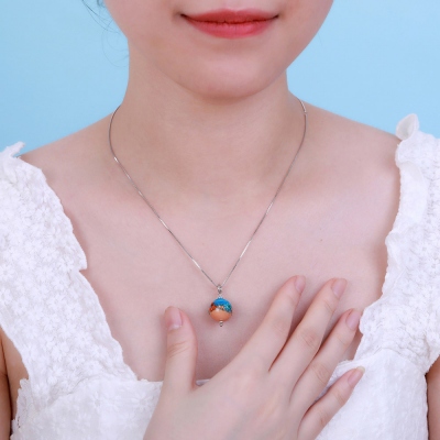 Beach glass necklace