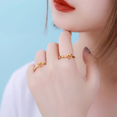  Birthstone Heart Ring