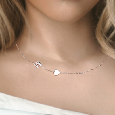 Customizable Sideways Initial Pendant