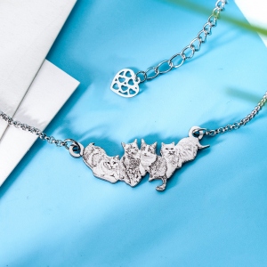 Personalized Stainless Steel Engraved Pet Photo Necklace