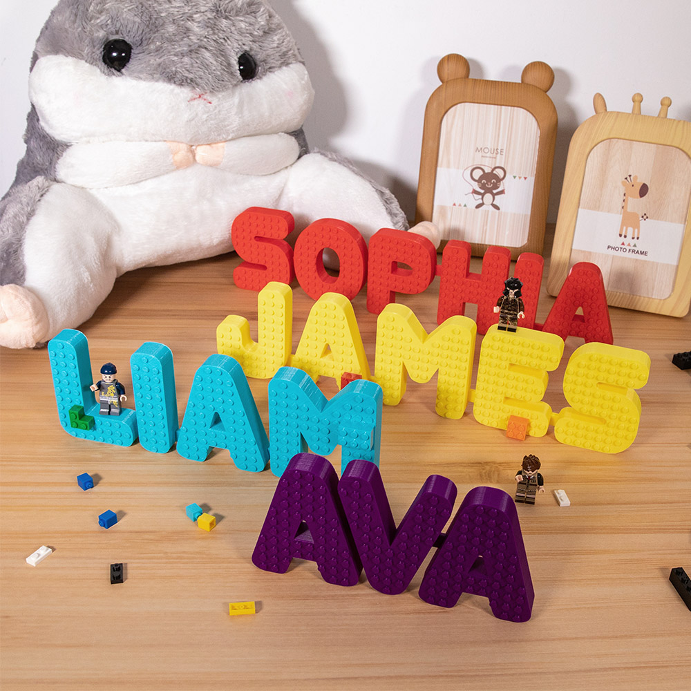 Logotipo com nome impresso em 3D personalizado