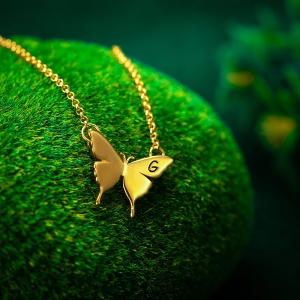 Personalized Name Butterfly Necklace