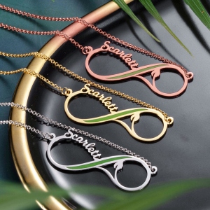 Personalized Vegan Infinity Name Necklace