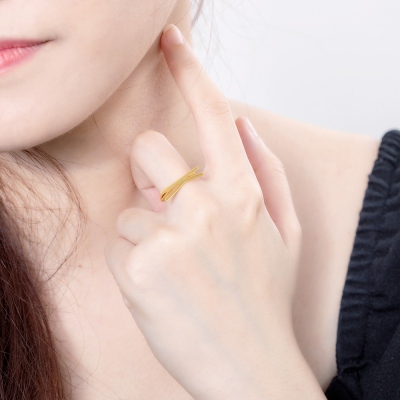 Personalized Big Letter Ring in Gold