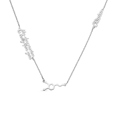 Personalized Dopamine Molecule Name Necklace