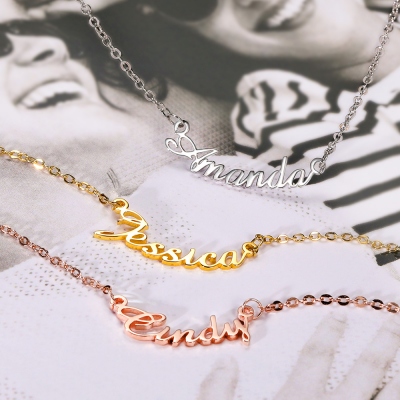 Personalized Smile Name Necklace