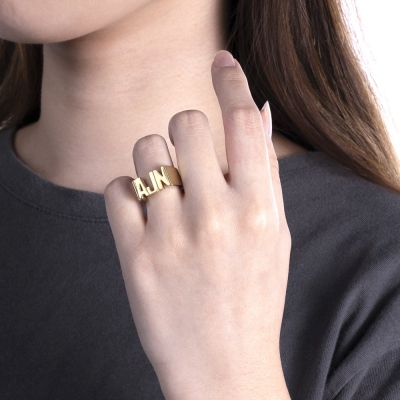 Personalized Unisex Initial/Monogram/Name Ring in Sterling Silver