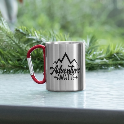 Personalized Carabiner Camping Mug