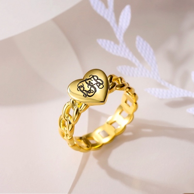 Personalized Filigrees Monogram Ring