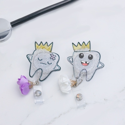 Personalized Dental Tooth Badge Reel