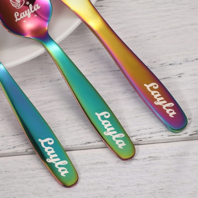 Personalized Cutlery Sets with Unicorn Gift for Kids