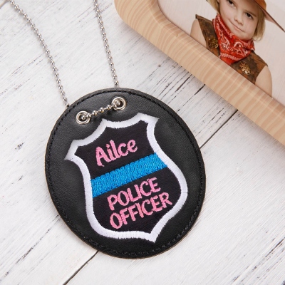 Personalized Name Junior Police Officer Badge for Children