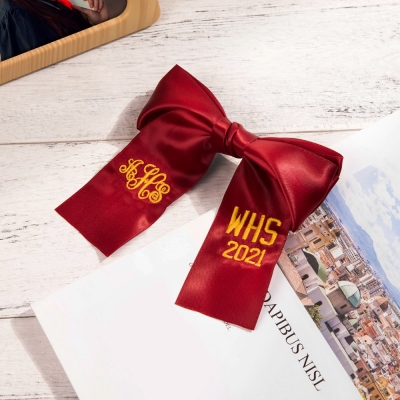 Personalized Monogram Graduation Cap Bow