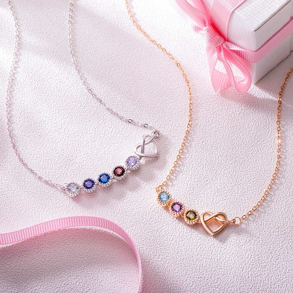 Mothers Birthstone Necklace