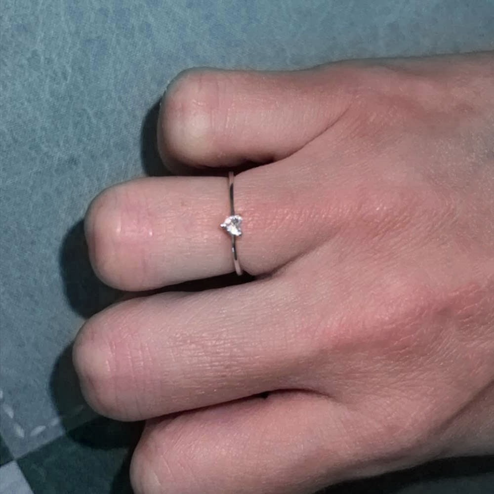 anéis de coração de diamante