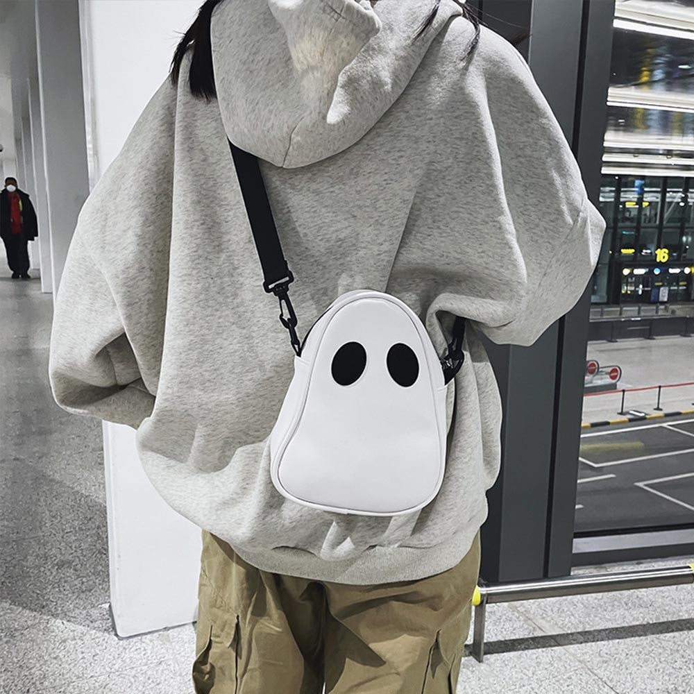 Sac à main fantôme d'Halloween, sac à bandoulière en similicuir PU sac à bandoulière mignon, cadeau de fantaisie de saison fantasmagorique pour femme fille