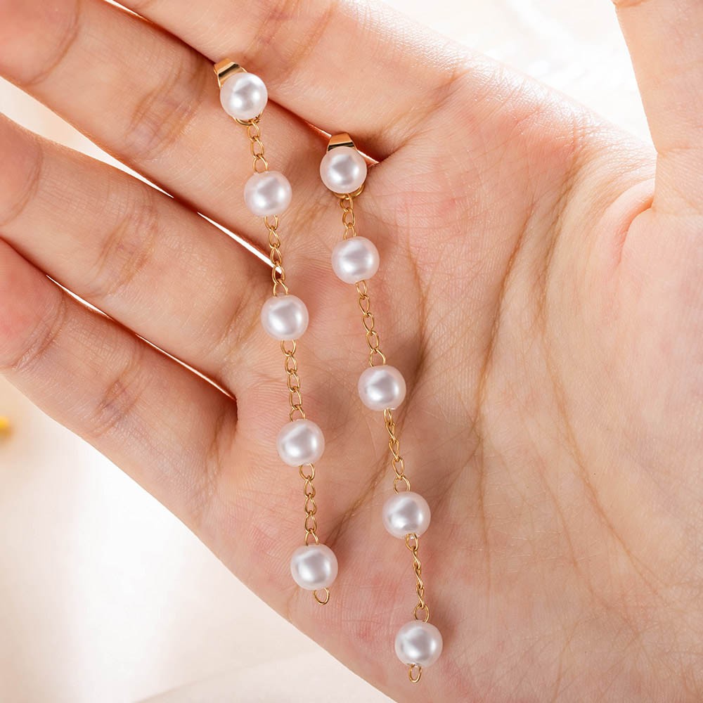 Boucle d'oreille enfileur de perles d'eau douce