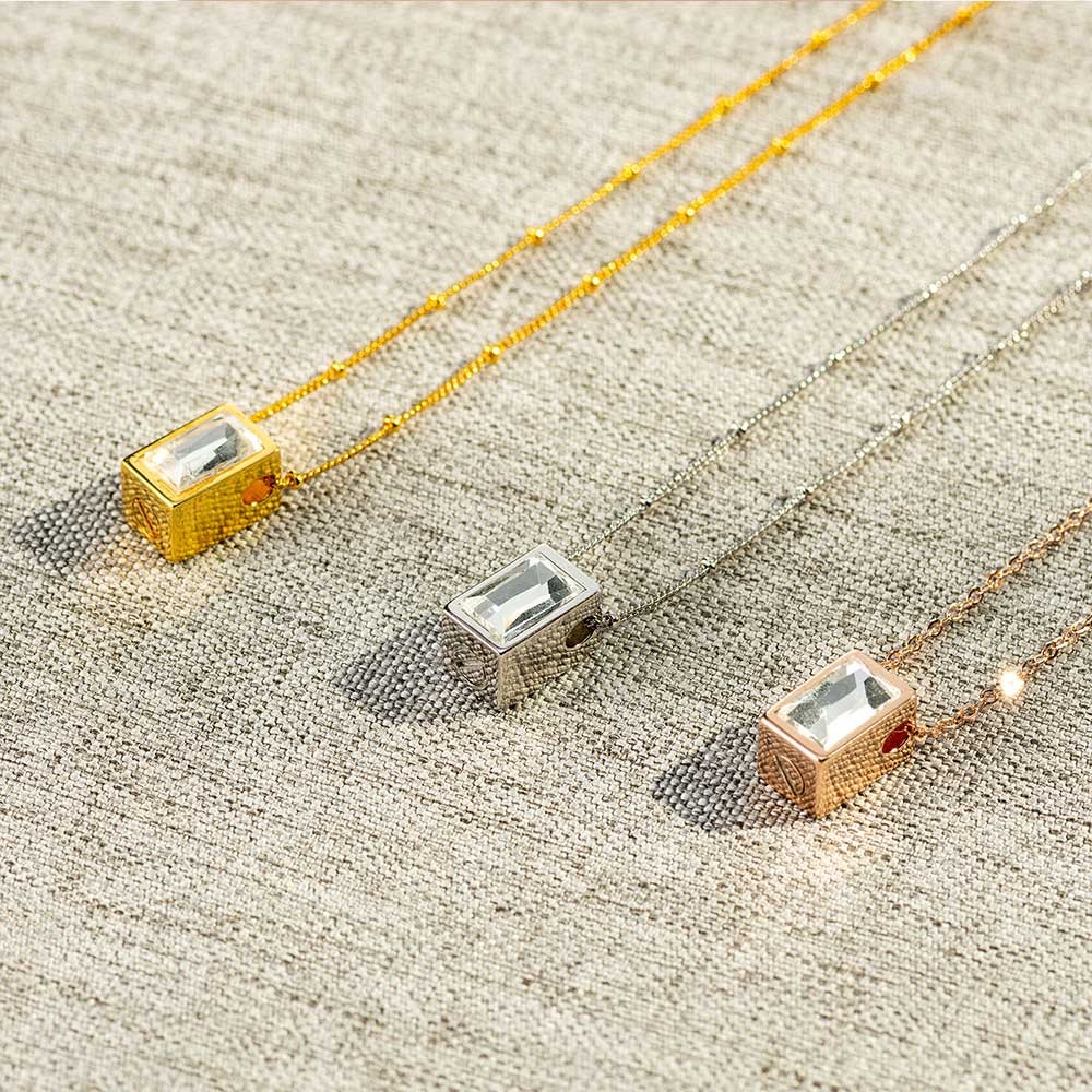 Personalized Small Mini Urn Necklace for Ashes Engraved Ashes Necklace for Women Memory Gift Dainty and Pretty Gift and Sympathy Card