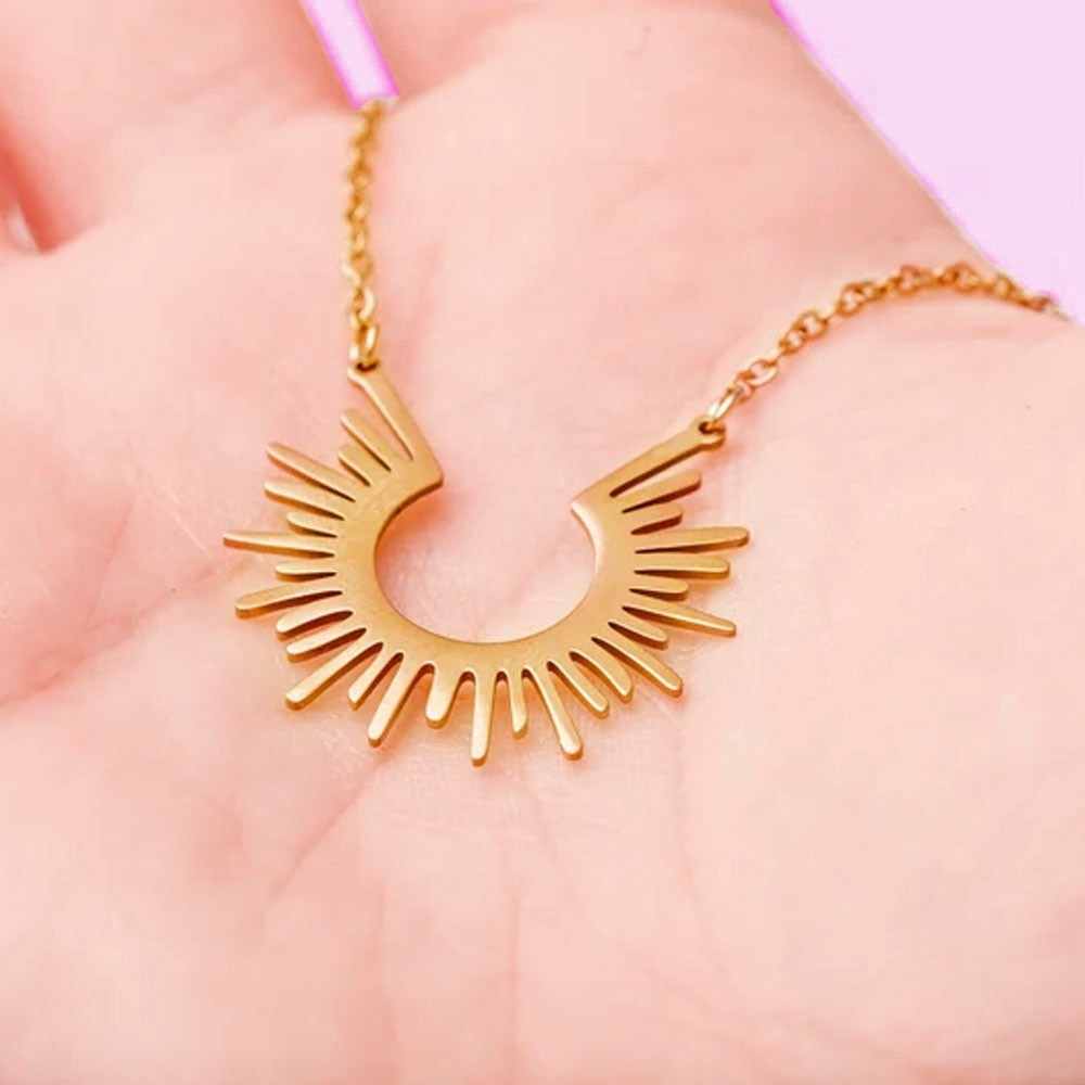 Sunshine Pendel Halsband med inspirerande budskap, du är mitt solsken, meningsfulla smycken med presentkort, motivationspresent till älskade/studenter