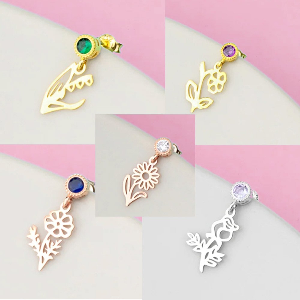 floral earrings