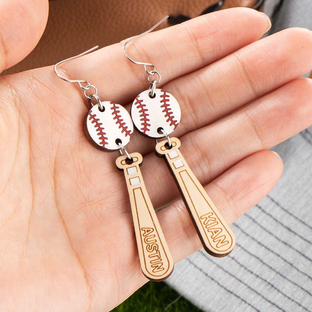 custom Baseball Earrings