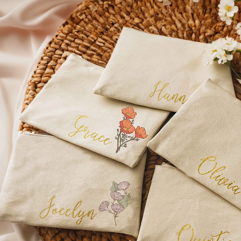 Pochette cosmétique en toile