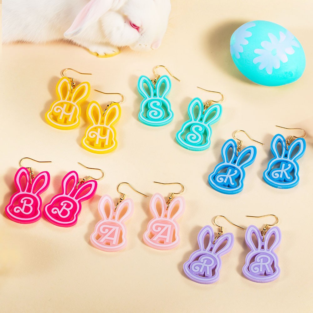 boucles d'oreilles initiales personnalisées