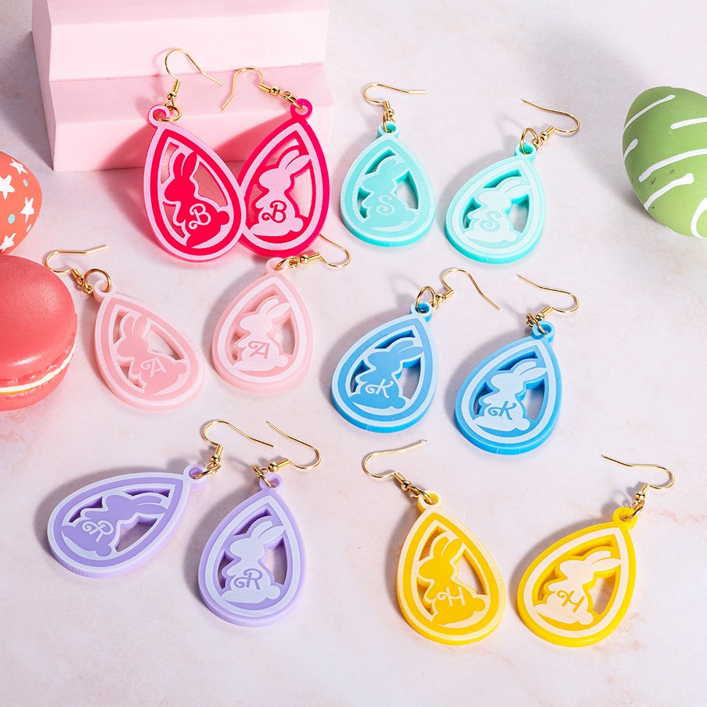 boucles d'oreilles initiales personnalisées