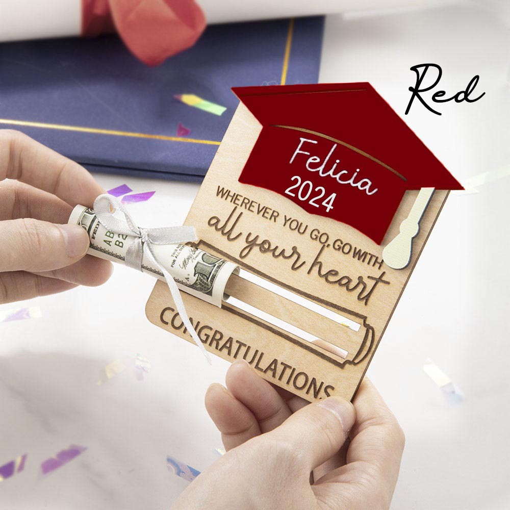 Personalized Graduation Money&Gift Card Holder, Graduation Quotes, Graduation Money Holder, Wooden Card Box, Graduation Gift for Graduates/Students