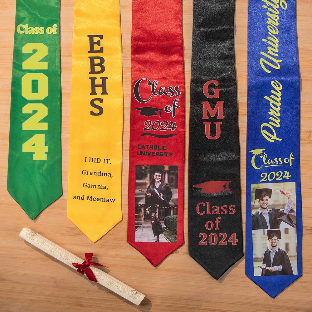 Custom Graduation Stoles, Embroidery Stoles, Graduation Gifts/Senior Gift for her/him/student/friends