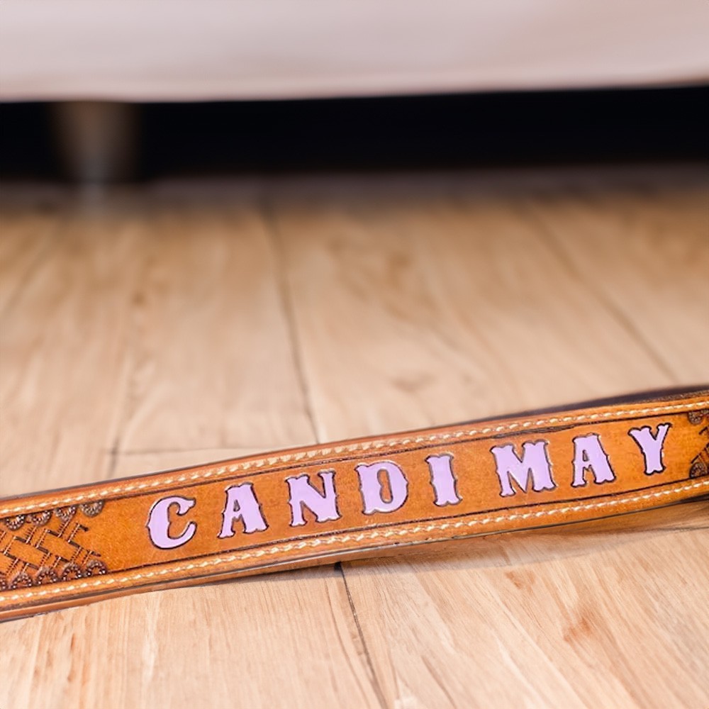 custom leather belt