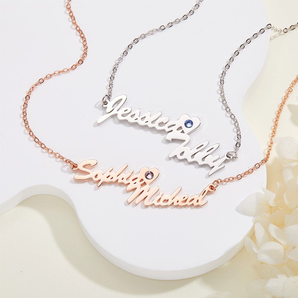 collier prénom avec coeur