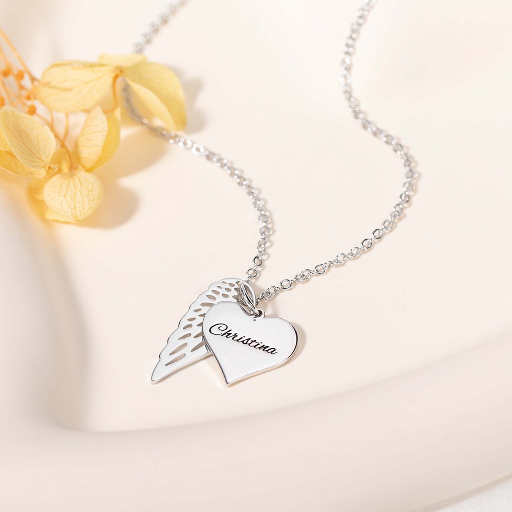heart name necklace