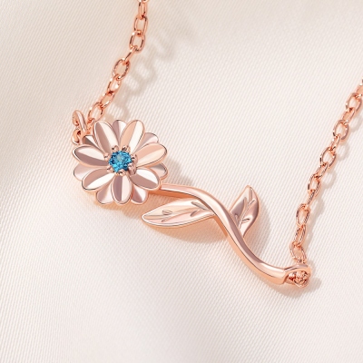birth month flower necklace