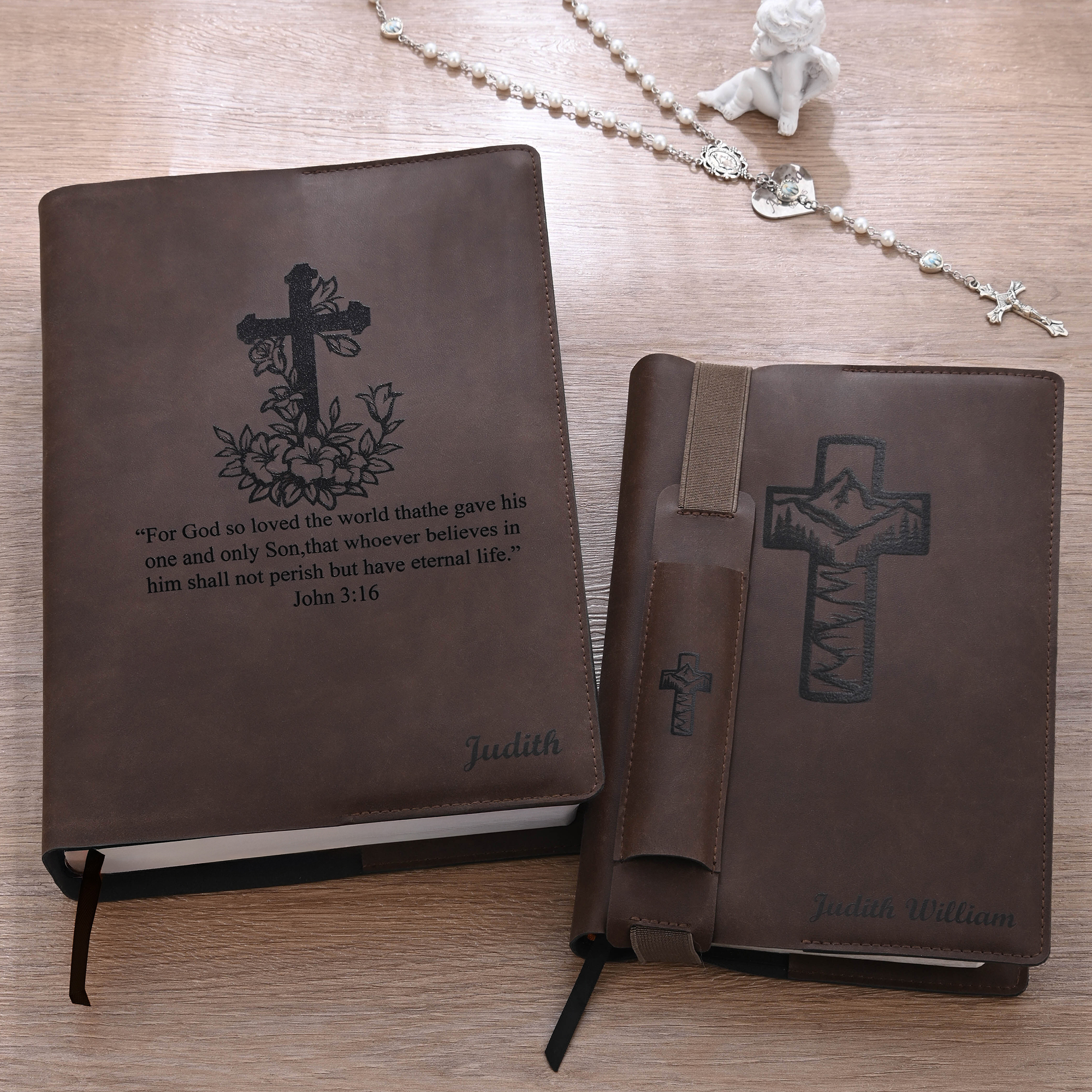 小物 engrave the cross arm cover Personalized Leather Bible Cover with Cross, Custom Study Bible