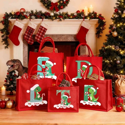 Burlap bag with name