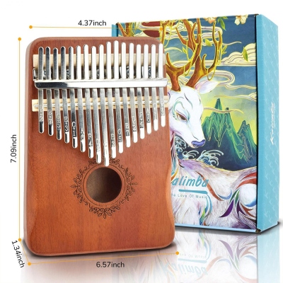 Kalimba 17 touches personnalisée avec nom gravé, piano à pouces africain en bois avec texte, instrument de musique, cadeau d'anniversaire pour enfants/adultes/passionnés de musique