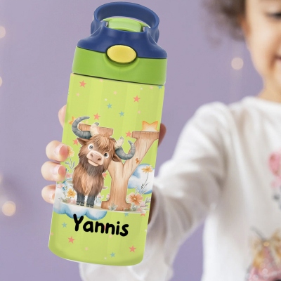 Wasserflasche mit Hasenmotiv
