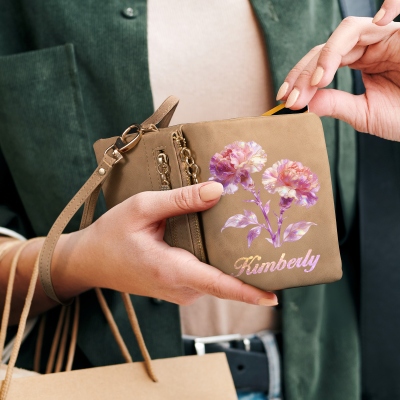custom card holder gift for her