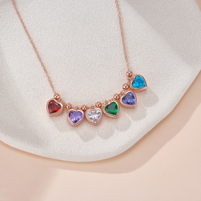 Heart Birthstone Necklace
