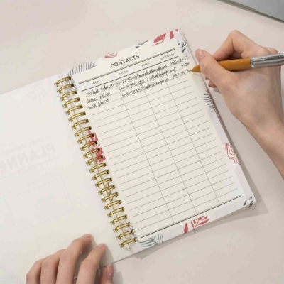 Personalized 2026-2028 Floral Butterfly Planner with Name, A5 Spiral Daily Agenda Calendar Planner, Birthday/Graduation Gift for Women/Family/Friends