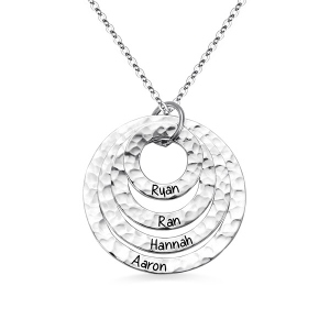 hammered disc necklace