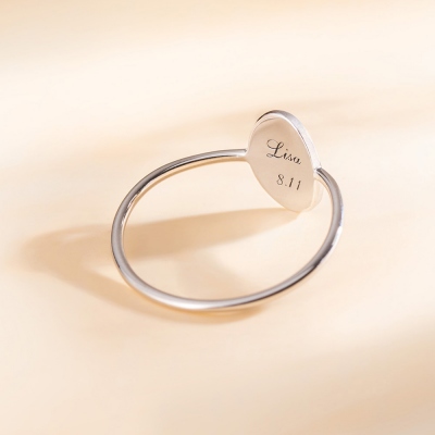 Personalized Star Signet Ring for Her