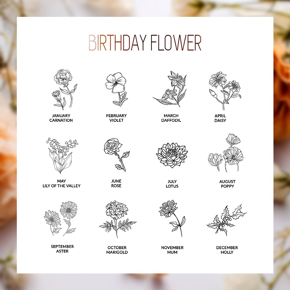 Birth Flower Necklace