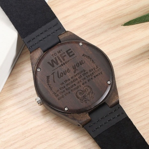 Customized Ebony Watch for Wife