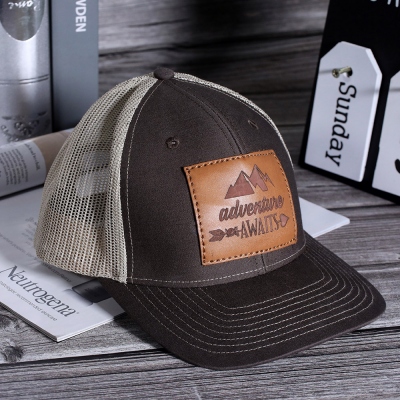 leather hat	