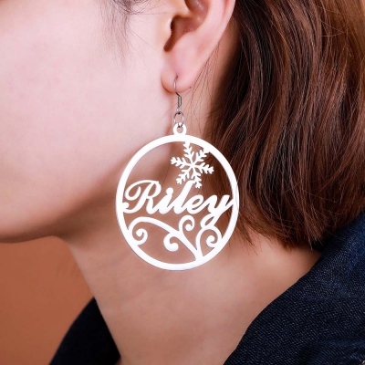Big name hoop earrings	