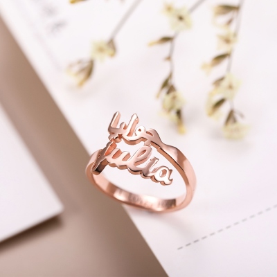 Personalized Name Ring Gift Sterling Silver
